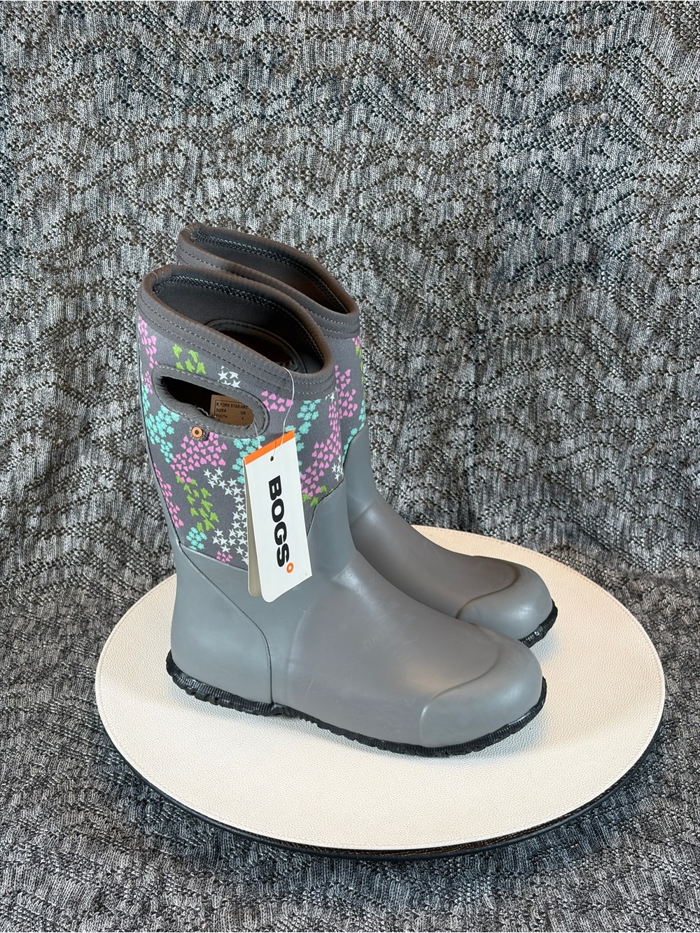 BOGS Kids York Star Heart Boots Kids size 4